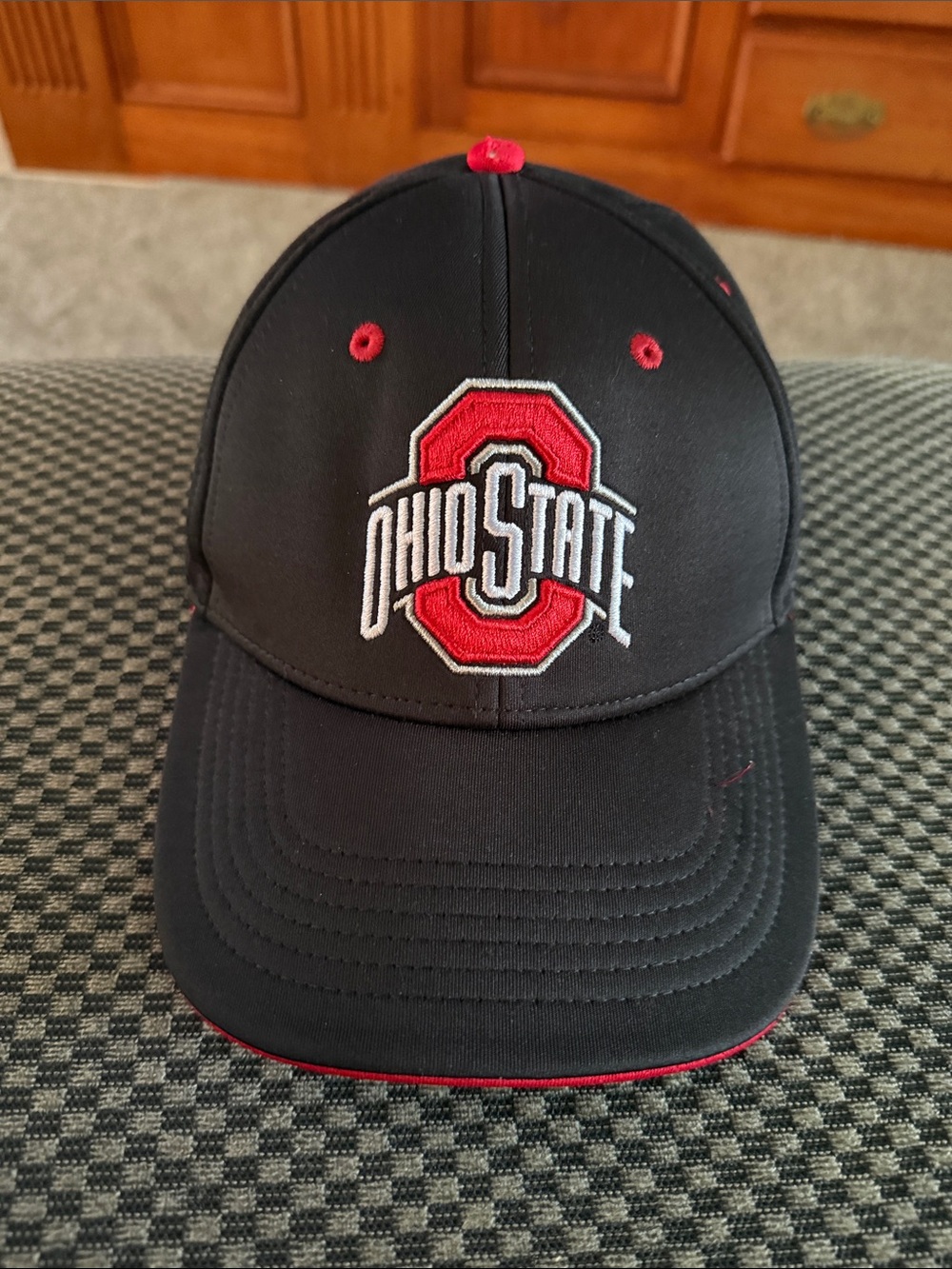 Ohio State Black & Red Logo Baseball Cap